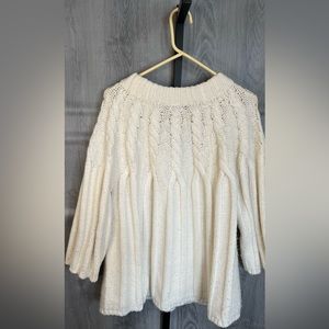 Lands' End Cream Cowl Neck Sweater